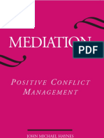Mediation: Ositive Onflict Anagement
