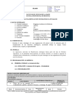 Silabo de Planificación Estrategica en Salud 2020 02