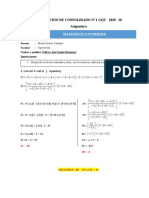 Evaluación de Consolidado #1 GQT - 2020 - 20 Asignatura: Matemática Superior