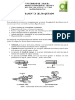 Unidad 1. Procesos de Maquinado Parte 1.