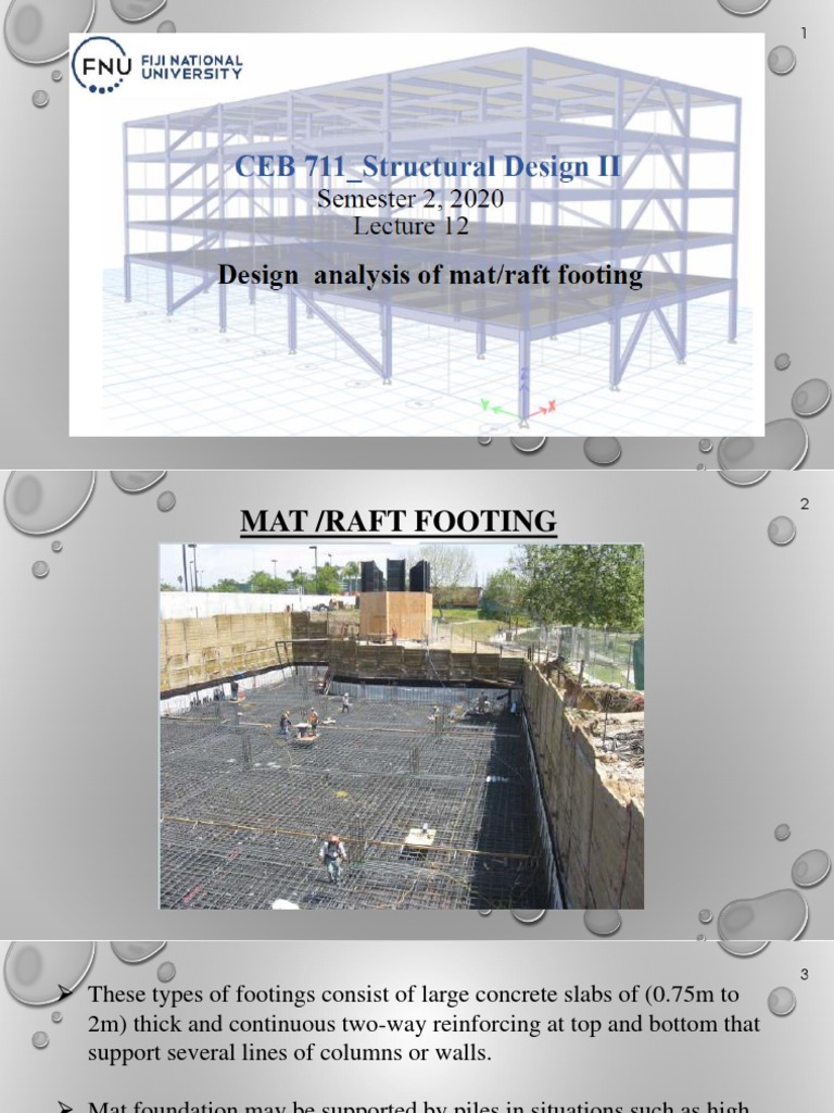 Lecture 12 - Design Analysis of Mat - Raft Footing | PDF | Foundation ...
