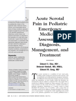 Acute Scrotal Pain in Pediatric Emergency Medicine: Assessment, Diagnosis, Management, and Treatment