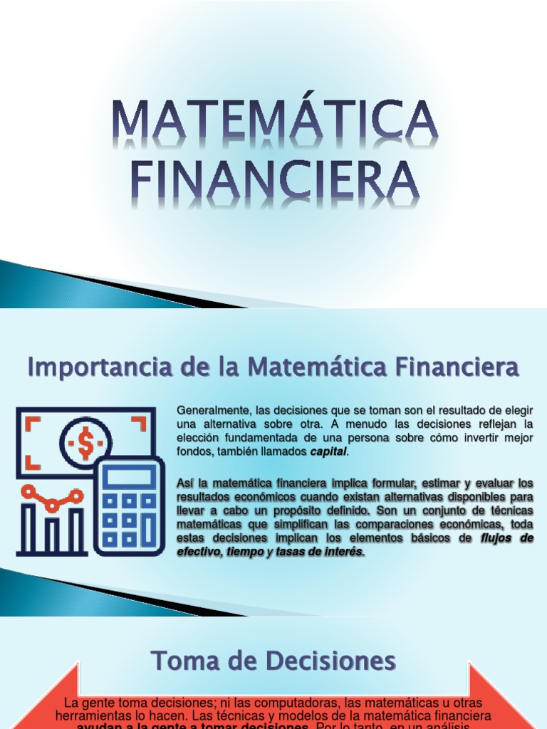 Fundamentos de Matemática Financiera | PDF | Finanzas Matemáticas | Interés