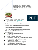 Tomato, Onion, Avocado Salad Recipe Preparation Time: Yield