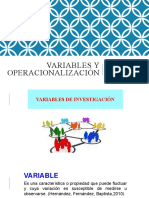 Variables y Operacionalización