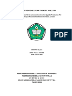 Laporan Pengembangan Formula Makanan DEWI PRAYA