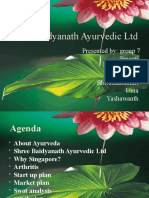 Baidyanath Ayurvedic LTD: Presented By: Group 7 Pragati Punith Ritesh Shwethakumari Uma Yashawanth