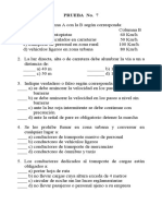 Prueba de conducción y reglamentos de tránsito