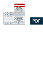 SOMP CSAT Schedule Week No. Dates Topic