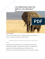 Cuáles Son Las Diferencias Entre Los Elefantes Asiáticos y Los Africanos
