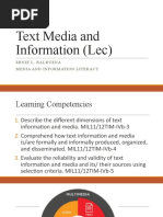 Text Media and Information (Lec)