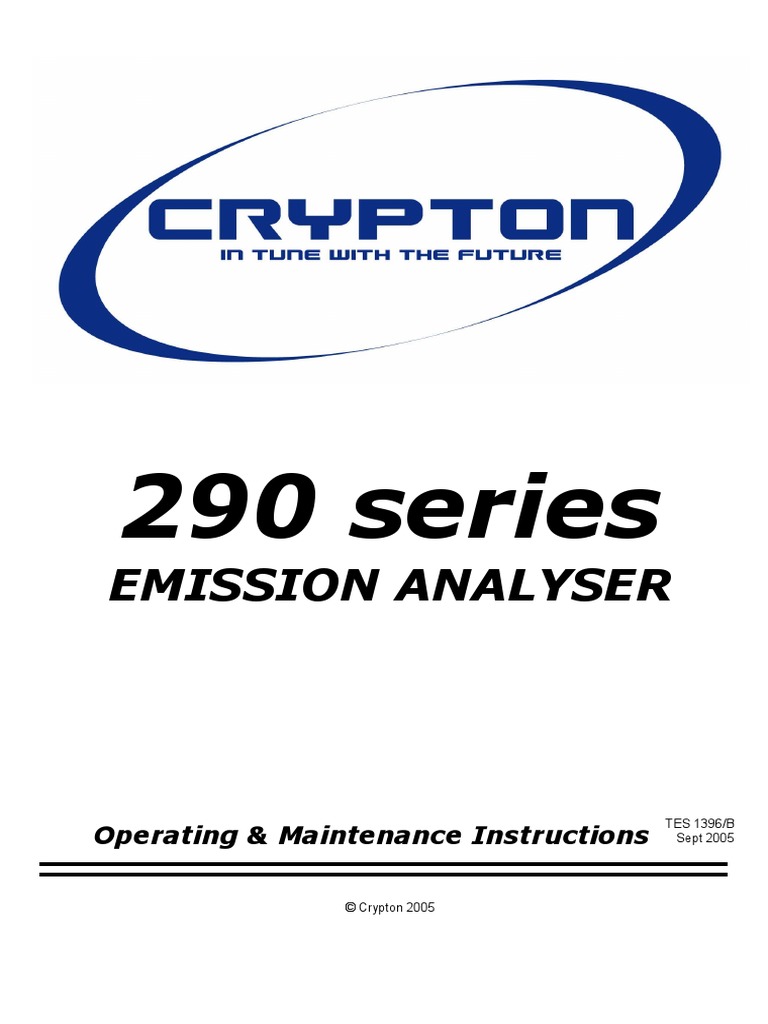 290 Series Emission Analyser PDF | PDF | Exhaust Gas | Combustion