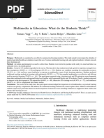 Multimedia in Education: What Do The Students Think?: Sciencedirect