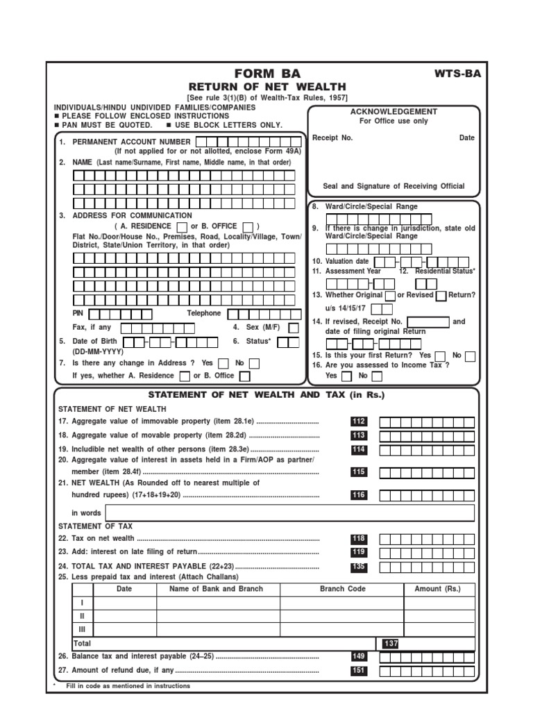 Wealth Tax Return Guide | PDF | Wealth | Valuation (Finance)