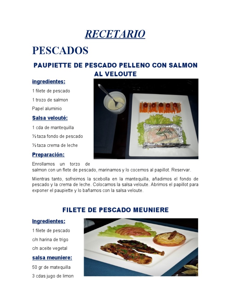 RECETARIO | PDF | Salsa | Mayonesa
