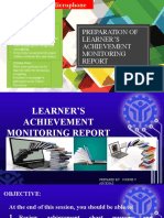 Preparation of Learner'S Achievement Monitoring