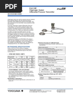 General Specifications: EJA118E Diaphragm Sealed Differential Pressure Transmitter