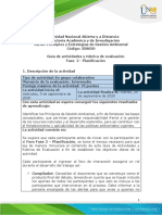 Guía de Actividades y Rúbrica de Evaluación - Unidad 1 - Fase 2 - Planificación