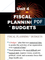 Lecture 5 FISCAL PLANNING BUDGETS
