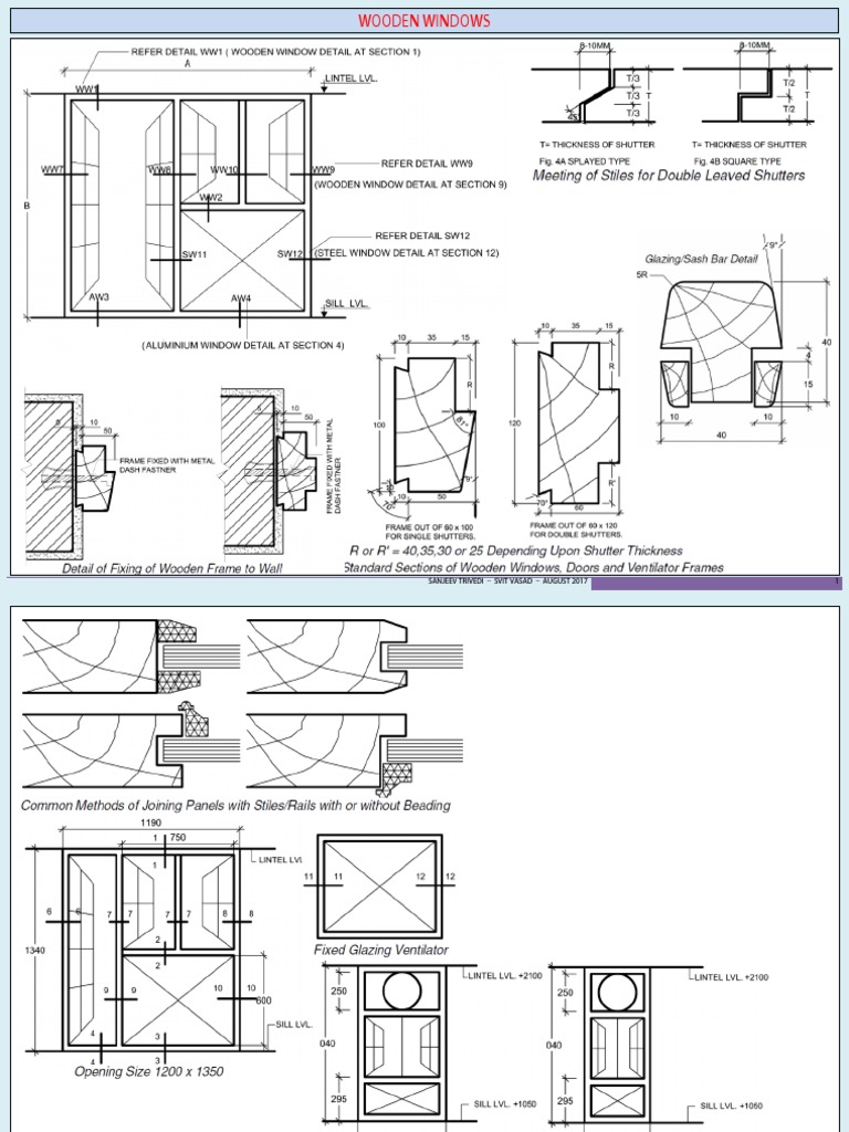 Wooden Window Detail Drawings | PDF
