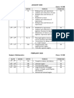 JANUARY 2020 Subject: Mathematics Class: VI D/E Date Book Units Topics Periods