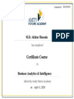 Certificate Course: M.D. Akhtar Hussain