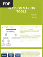 Decision Making Tools: Presented By:-Nikita Saini Mba 4