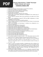 5MD48 Robotics and Control Assignment Summer-2020