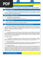 Introduction To Science, Technology, and Society: Study Guide For Module No. 1