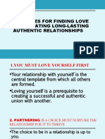 Module 9.6-The Ten Rules For Finding Love and Creating Long-Lasting Authen