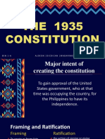 THE 1935 Constitution: Aldeon Dicdican Madarimot Osorio Villasencio B S N 1 - A