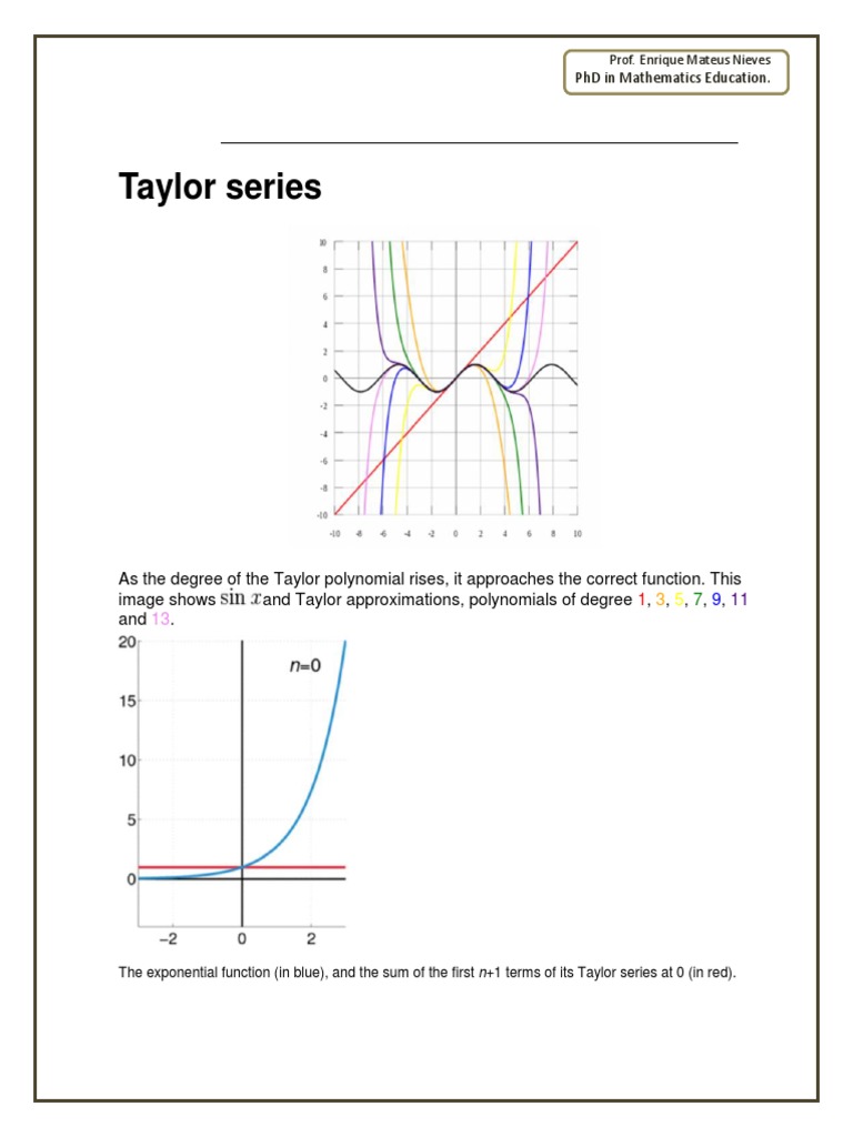 Taylor Series Pdf Download Free Pdf Series Mathematics