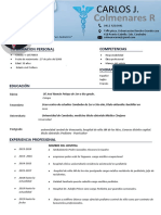 Curriculum Vitae Medico CARLOS J. COLMENAREZ R