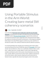 Using Portable Stimulus in The Arm World: Creating Bare-Metal SW Coherency Scenarios