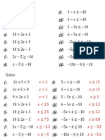 Solving Inequalities