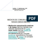 Teoría y medios de comunicacion