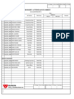 Overnight Attendance Sheet: Direct Manpower