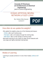 Department of Electronics & Electrical Engineering: Ec5245: Artificial Neural Network & Fuzzy Logic