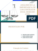 Análisis de La Importancia de Los Contratos en El Derecho Civil