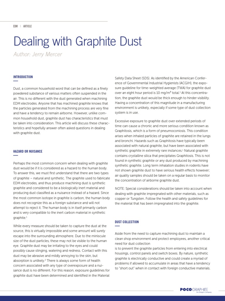 620710123 Dealing With Graphite Dust PDF Dust Graphite