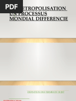 LA METROPOLISATION: UN PROCESSUS MONDIAL DIFFERENCIE
