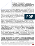 Predica l. (30septiembre2018) Nadie Puede Tener Autoridad Si No Es Dada Por Jehová Dios