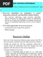 Database Recovery Techniques