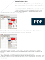 Tutorial de ProjectLibre Calendar PDF
