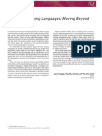 Regarding Nursing Languages: Moving Beyond How We Feel: Editorial