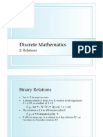 Discrete Mathematics: 2. Relations