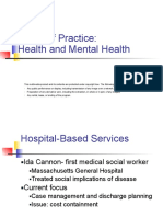 Fields of Practice: Health and Mental Health