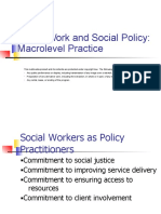 Social Work and Social Policy: Macrolevel Practice