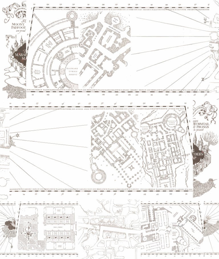 Marauders Map Full Size Plotter No Background PDF | PDF