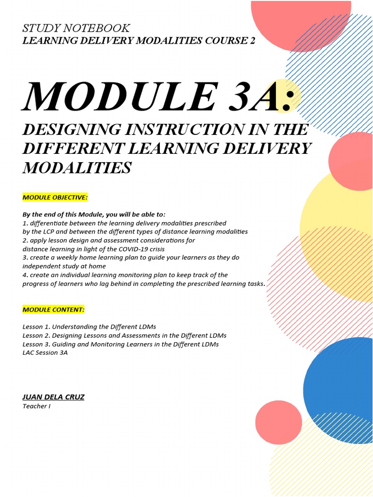 Module 3A Study Notebook | PDF | Educational Assessment | Learning